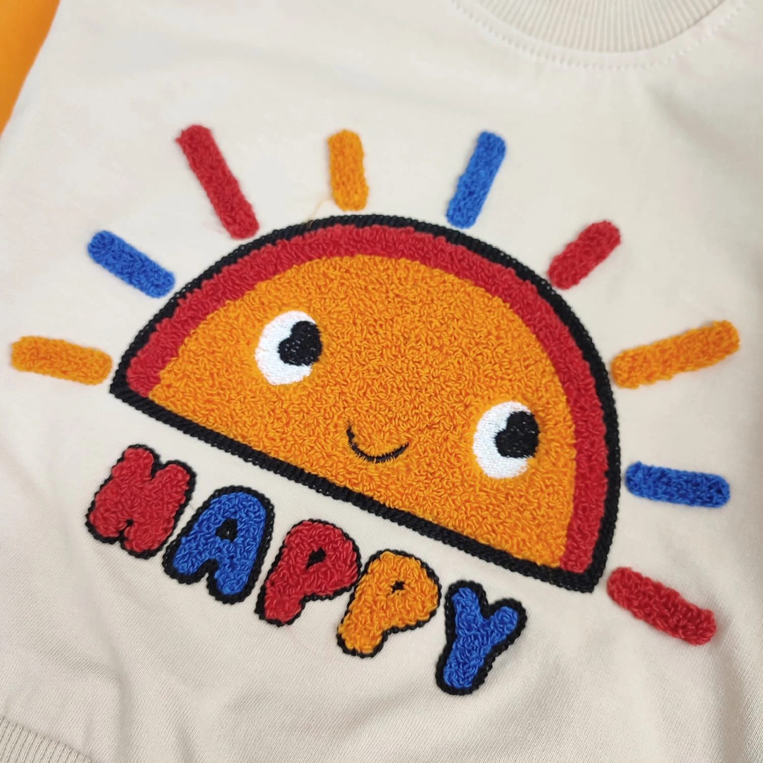 Bebek Happy Nakışlı İkili Takım 9-24 AY Turuncu