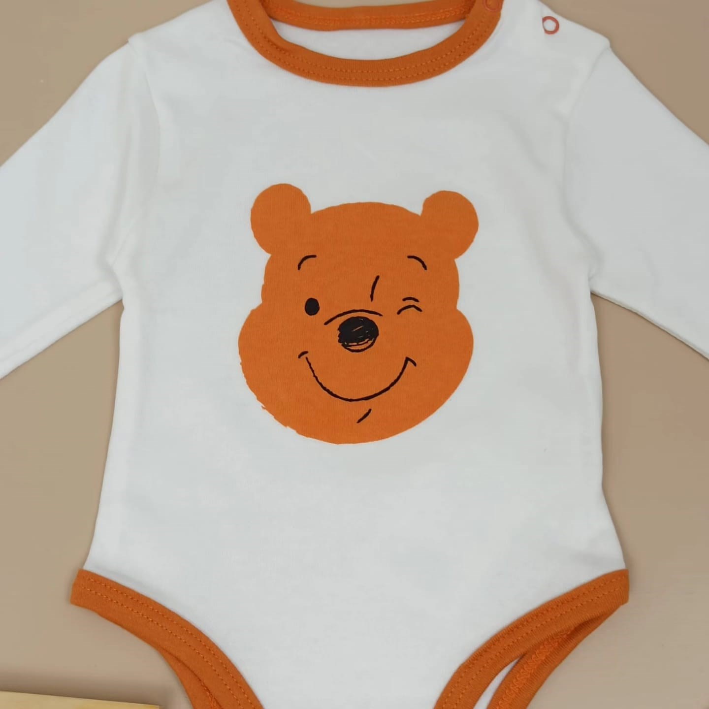 Bebek Takım 3-9 ay Pooh Baskılı Çıtçıtlı Badili Mevsimlik 3 lü Set