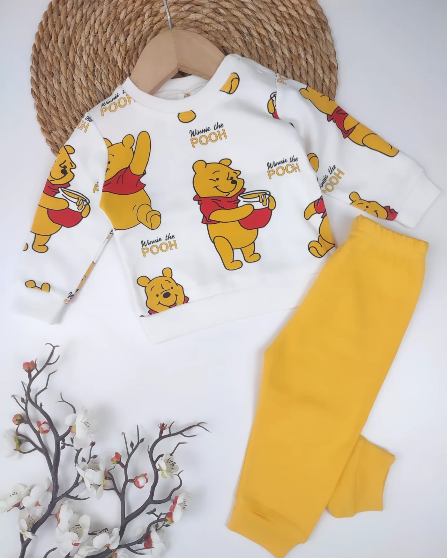 BEBEK  6-12 AY WİNNİE THE POOH BASKILI 2 Lİ TAKIM