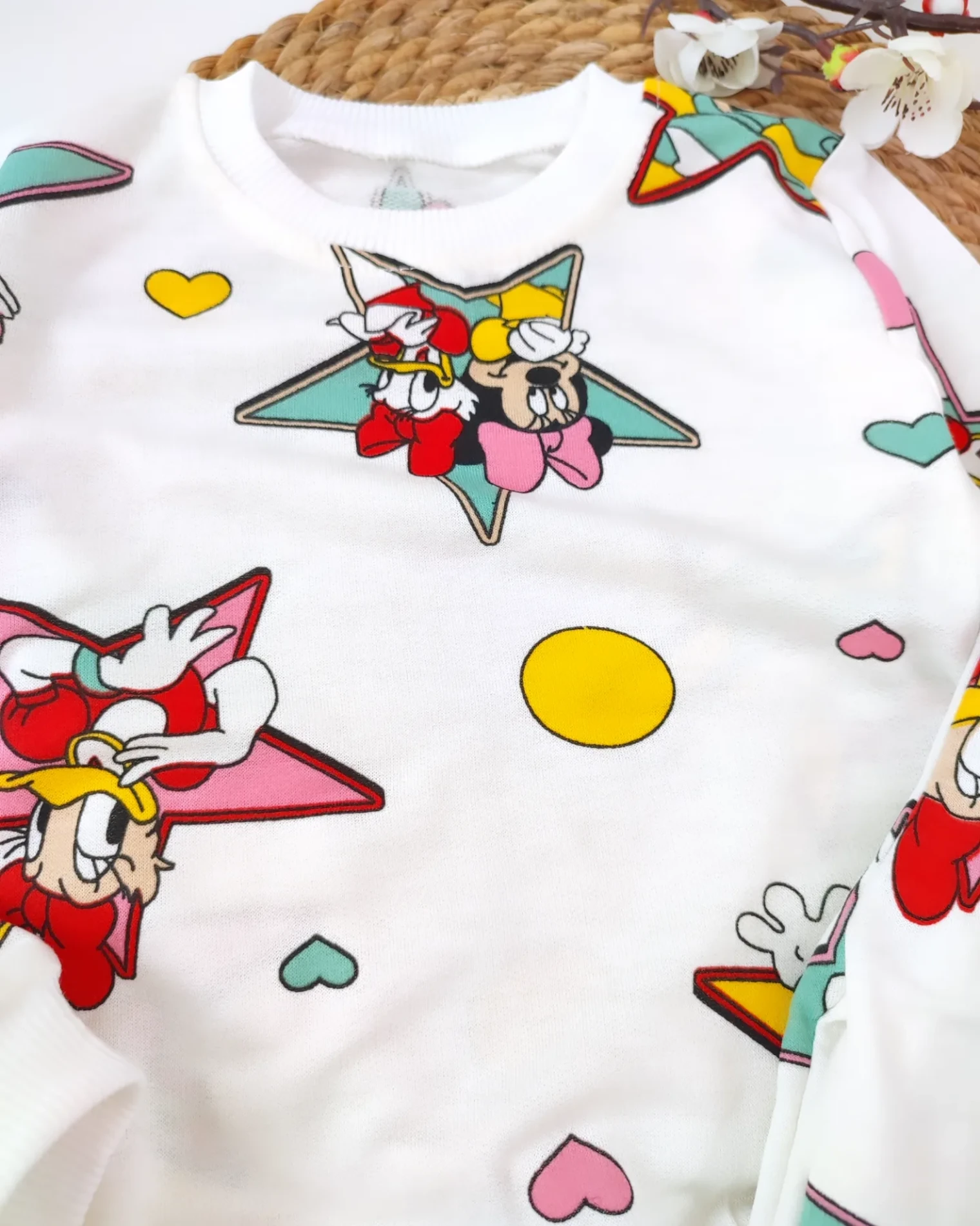 Çocuk 3-6 Yaş Minnie ve Daisy Duck Baskılı Mevsimlik Pijama Takım